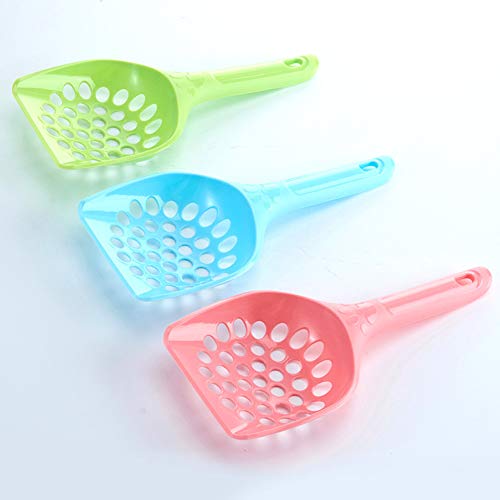 Baost 1Pc Plastic Cat Litter Scoop Pet Care Sand Waste Scooper Shovel Hollow Litter Scoop Shovel Deep Scoop Shovel Reptile Litter Cleaner Scoop for Sifting Kitty Cats Litter Big Hole#Random - size: Big Hole#Random