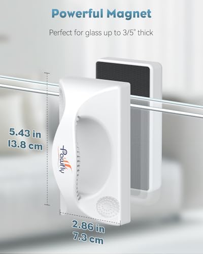 Pawfly 5" Mini Magnetic Fish Tank Cleaner, Aquarium Magnet Glass Cleaner for Glass Aquarium, Strong Magnetic Brush Cleaning Tool for Glass Fish Tanks up to 40 Gallons - size: Large