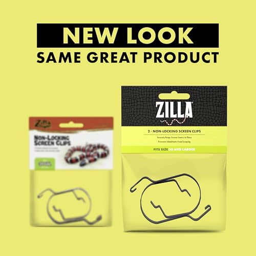 Zilla Reptile Terrarium Fresh Air Screen Non-Locking Clips, 2 Pack, Large