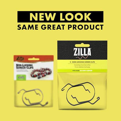 Zilla Reptile Terrarium Fresh Air Screen Non-Locking Clips, 2 Pack, Large