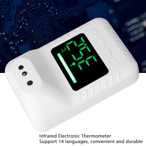 Wall Mounted Infrared Forehead Thermometer, Non Electronic Digital Wall Thermometer, USB Charging or Battery Operated, Wall Mounted Thermometer for Offices, Factories, Schools,