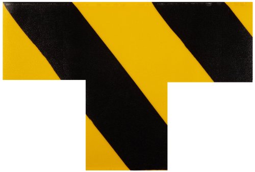 Mighty Line T3YBLK Floor Marker Tape T Shape 9-Inch by 6-Inch by 3-Inch, Yellow/Black, Pack of 50 - color: Yellow/Black