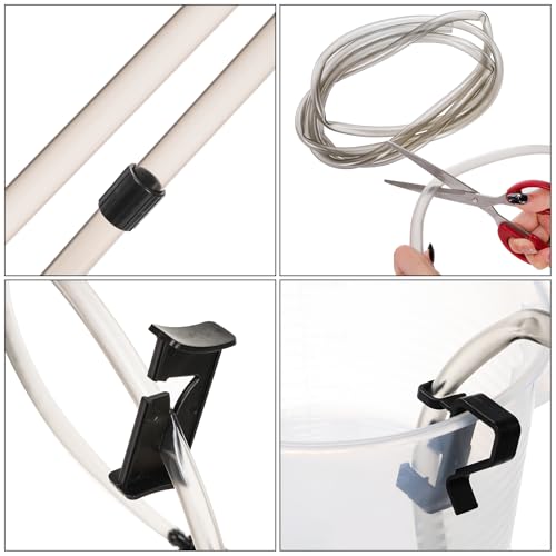 Peohud Small Gravel Vacuum for Aquarium, Multifunctional Fish Tank Cleaner, Aquarium Gravel Cleaning Kit for Water Changing, Sand Cleaning