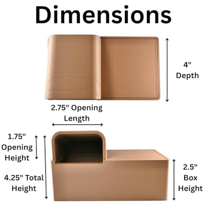Reptile Humid Hide Viewing Box with Lid | Cave Humidity Hide for Leopard Gecko, Hognose Snake, Corn Snake Reptile Underground Lay Box Hideout Habitat Tank Enrichment | Decor Decoration Accessories