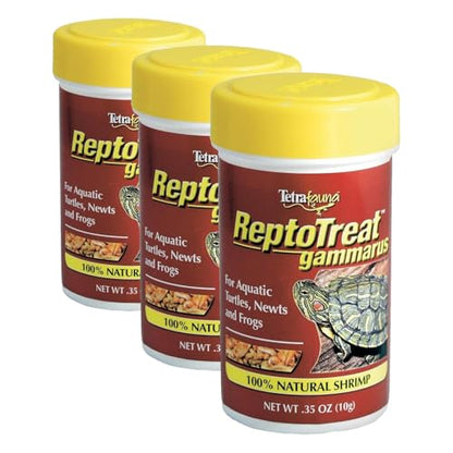Tetra ReptoTreat Gammarus 0.35 Ounce, Shrimp Treat for Aquatic Turtles, Newts and Frogs,100% Shrimp (Pack of 3) - size: 0.35 Ounce (Pack of 3)