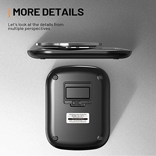 GRAM PRES Food Kitchen Scale Digital Weight Grams and Oz 11lb/0.01oz | With IPX6 Waterproof，Professional Stainless Steel Digital Kitchen Food Scale With Bowl For Weight Loss Dieting Baking Cooking