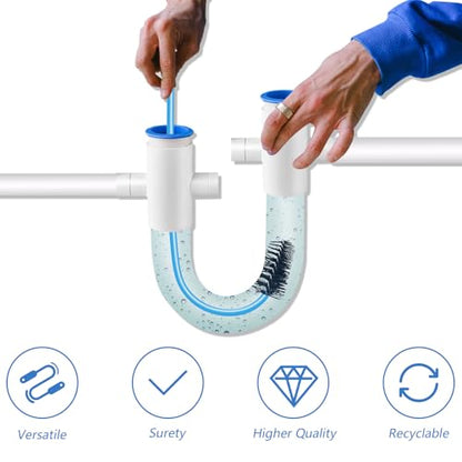 4 PCS Condensate Flexible Drain Brush, 15.7 in Nylon and PVC Drain Line Cleaning Brush, Keep Condensate Traps Clean, for AC Condensate Trap, Dirt Clean Condensate Drain Trap - style: 4 PCS 15.7 In