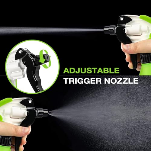 360° Trigger Heavy Duty Spray Bottle 17OZ, Leak Free, 1 PC | Acid& Chemical Resistant, Adjustable Nozzle, Double Mist Trigger Sprayer, Perfect for Car Cleaning and Detailing - size: 17 Ounces