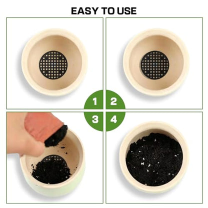 60 Mesh Screen for Planter Pots, Plant Drainage Insert, Pot Grid Mats Pads | 50PCS Mesh Screens + 10PCS Pot Bottom Grid Mats, 2 Inch Breathable Reusable Flower Pot Hole Pads For Indoor Outdoor Planters - size: 2 Inch