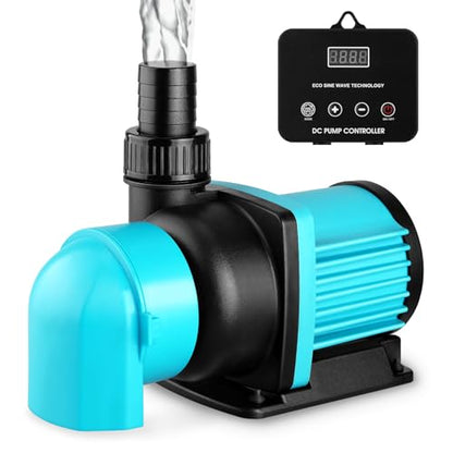 2350GPH 75W Aquarium Return Pump With LCD Display Controller - DC 24V for Saltwater Freshwater Fish Tank, Sump - 20 Speeds ECO Quiet Submersible and Inline - style: 2350GPH 75W