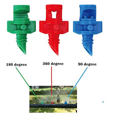 90 PCS Micro Sprayer Fan Jet Hydroponic Aeroponic Misters Cloners | 30 PCS 90/180/360 Sprayer