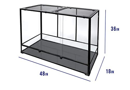 Carolina Custom Cages, 48Lx18Wx36H Extra-Tall Extra-Long Terrarium; Easy Assembly - size: 48Lx18Wx36H