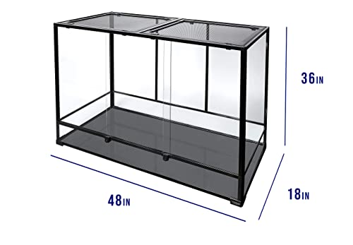 Carolina Custom Cages, 48Lx18Wx36H Extra-Tall Extra-Long Terrarium; Easy Assembly - size: 48Lx18Wx36H