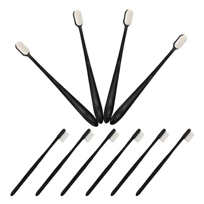 10pcs Turtle Scrub Brushes for Tank Cleaning, Reusable Black Flat-Head Brushes for Tortoise Shell Maintenance, Aquarium Turtle Health Supplies, Portable Reptile Cleaning Tools