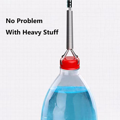 120 Inch Grabber Clow Pick up Toilet Snake Drain Clog Remover Shower Drain Snake Sewer Cleaning Hook Upgraded (120")