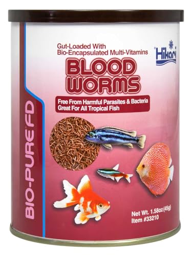 Hikari Bio-Pure Freeze Dried Blood Worms For Pets, 1.58-Ounce - size: 1.6 Ounce (Pack of 1)