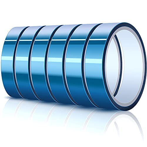 Outus 6 Rolls 25mm High Temperature Tape Heat Vinyl Press Tape Heat Resistant Sublimation 3D Printing for Transfer Electronics Masking - size: 25 mm