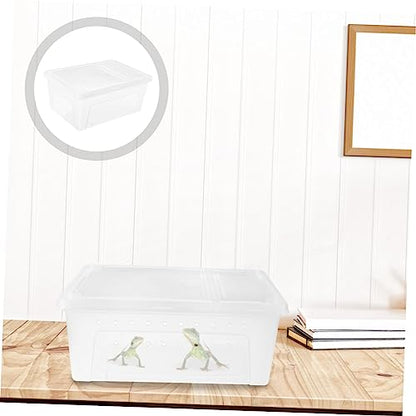 Hemoton 1pc Crested Gecko Tank Accessories Plastic Reptile Case Special Feeding Door for Reptile Supplies