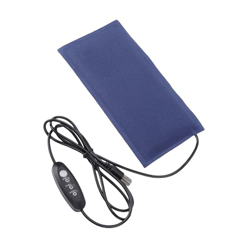 TOPINCN USB Pet Heating Pad Small Reptile Heating Mat 5V Portable Carbon Fiber Heat Pad with Bite Proof PVC Soft Fabric for Reptile Tank Breeding Box Cage
