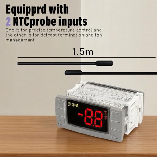 XR03CX-4N0F1 Temperature Controller ,120V/50-60HZ Digital Thermostat Controller Fit for Dixell Programmable Refrigerators/Freezers,Normal Temperature Refrigerating Units Compressor Refrigerators - style: XR03CX-4N0F1