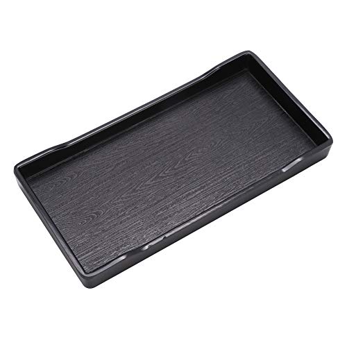 GLOGLOW Tortoise Food Bowl Anti Slip Plastic Square Feeding Dish for Lizard Chameleon Bearded Dragon Gecko Reptile Small Pet (Black)