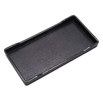 GLOGLOW Tortoise Food Bowl Anti Slip Plastic Square Feeding Dish for Lizard Chameleon Bearded Dragon Gecko Reptile Small Pet (Black)