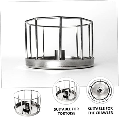 BESPORTBLE Automatic Water Dish for Reptiles Stainless Steel Turtle Feeder Automatic Turtle Feeder Gravity Feed System