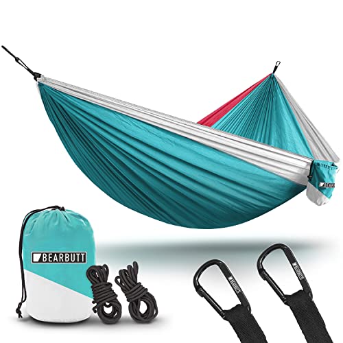 Double Hammock by Bear Butt - color: Sky Blue / Pink / White