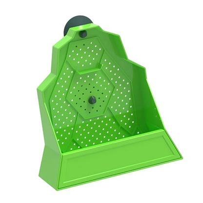 Anti-Escape Feeding Bowl with Ventilation Holes and Strong Suction for Amphibians Diets Reptiles Tanks Feeding Bowl - size: L