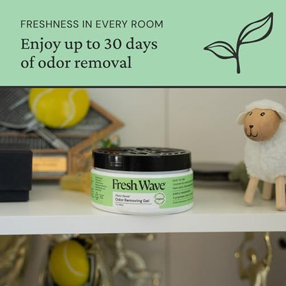Fresh Wave Original Odor Eliminator Gel 3-Pk 7 oz - Air Freshener for Home | Plant-based essential oils. Lasts 15-30 days per jar. No plug-in needed. Pet-safe, closet and bathroom deoderizer. - size: 7 Fl Oz (Pack of 3)