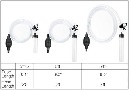 Laifoo 7ft Aquarium Siphon Vacuum Cleaner for Fish Tank Cleaning Gravel & Sand - size: 7ft