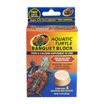 Zoo Med Aquatic Turtle Banquet Block [Set of 2] Size: Giant (7" H x 4.25" W x 0.75" L)