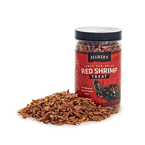 Fluker's All Natural Large Sun-Dried Red Shrimp, High Protein Treats, Aquatic Turtle Food, Great for Aquatic Frogs, Tegus, Monitors, and Tropical Fish, 2.5 oz - size: 2.5 Ounce (Pack of 1)