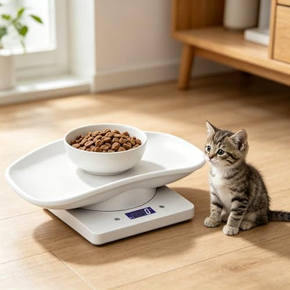 Digital Pet Scale for Small Animals,LCD Electronic Puppy & Kitten Weighing Scale,Multi-Unit Food & Animal Scale with Tray,Portable Gram Scale for Cats,Hamsters,Reptiles for Home