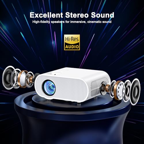 4K Projector with WiFi and Bluetooth, 1500 ANSI Google TV Projector | Google TV, 4K Supported Video projector, Built-in Apps/Speakers, Outdoor/Indoor, Home Presentation Projector for iOS/Android - style: Google system