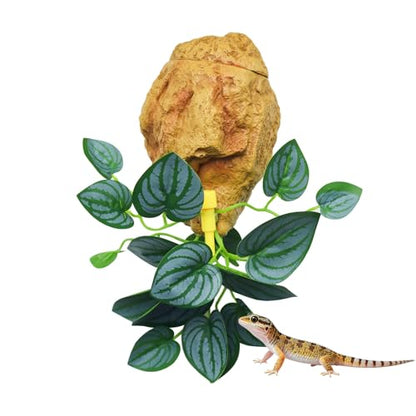 Reptile Water Dish with Adjustable Drip, Wall-Mounted Slow Dripper for Terrarium, Leak-Proof Water Bowl for Bearded Dragon, Gecko, Lizard, Snake, and Small Reptiles Habitat