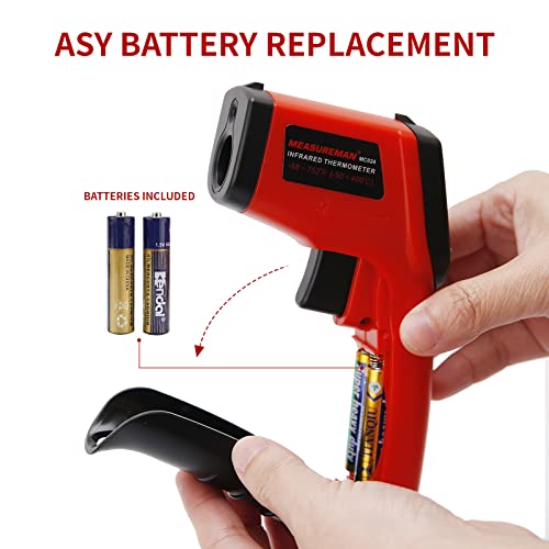 MEASUREMAN Infrared Thermometer (Not for Human),Standard Size Temperature Gun Non-Contact Digital Laser Thermometer-58℉~752℉(-50℃ to 400℃) - size: -58℉~752℉(-50℃ to 400℃)