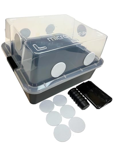 Grower's Select Mushroom Monotub Fruiting Chamber with Filter Disks and Liner - size: 48 Quart
