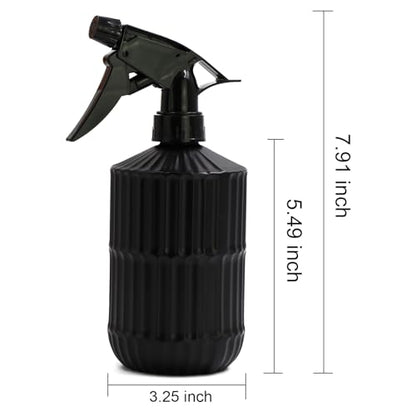 Glass Spray Bottle, Pressure Watering Can, Indoor Plant Mister, Adjustable Nozzle Watering Glass 0.45L/15.22oz Spray Bottle for Garden Plants Cleaning Solutions (Black) - color: Black