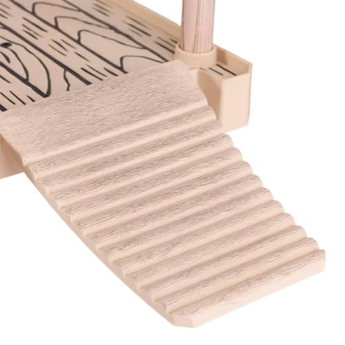 Turtle Basking Platform Floating Dock for Reptile Aquarium Sunbathing and Climbing Accessories(S)