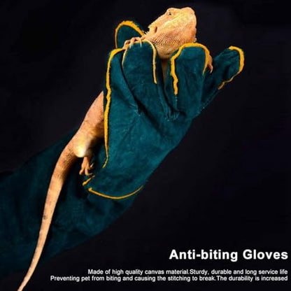 Asixxsix Animal Handling Gloves, Bite Proof Long Gloves for Cat Reptile Snake, Puncture & Scratch with Extended Design, for Pet Training, Outdoor Adventures