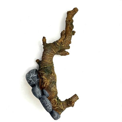 Large Resin Reptile Decor Branch, Reptile Tank Accessories for Terrarium Tree Trunk Ornament Gecko Frog Chameleon Spider Snake Lizard Bearded Dragons