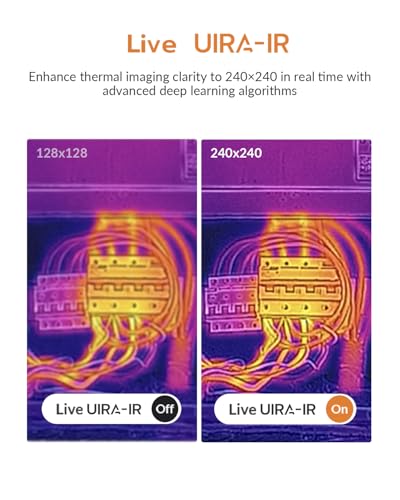 GT16D Dual-Spectrum Thermal Camera with 240×240 UIRA-IR Resolution | Visual camera, -4°F~1202°F, < 50 mK, 11h Runtime, 25Hz, AI UIRA-Scene Recognition with Thermometer-Mode Precision Detection