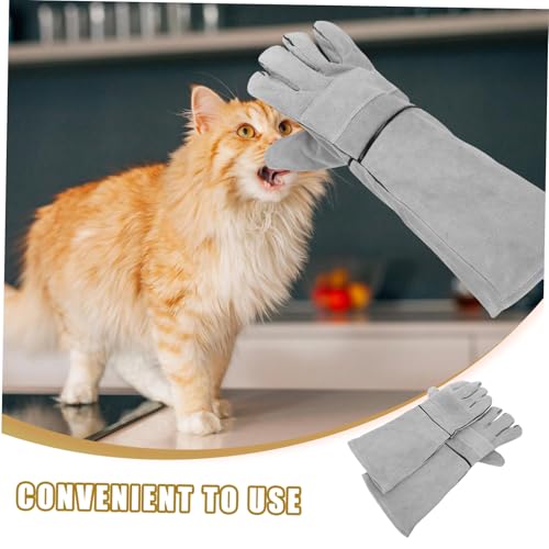 HANABASS 1 Pair Pet Protective Gloves Enhanced Grip for Dogs Cats and Reptiles Heat Resistant for Grooming and Feeding Easy Maintenance for Use