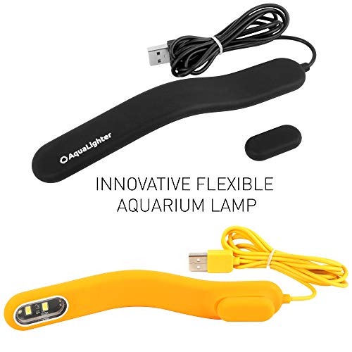 Fish Tank Light - Clip On Aquarium Light - Aquarium Light for Plants - LED Flexible Lamp for Freshwater Light - NanoSoft Black Fish Tank Lights 10 Gallon | Plants & Fish Aquarium Lighting, Full Spectrum Grow Lamp, Easy Install, Safe Durable Waterproof for