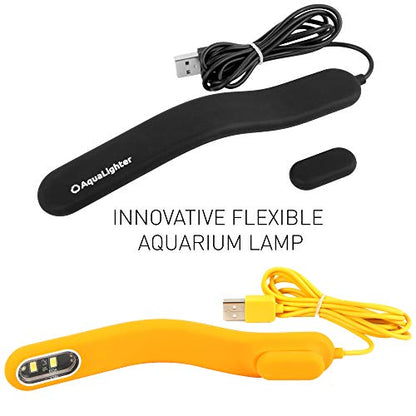 Fish Tank Light - Clip On Aquarium Light - Aquarium Light for Plants - LED Flexible Lamp for Freshwater Light - NanoSoft Black Fish Tank Lights 10 Gallon | Plants & Fish Aquarium Lighting, Full Spectrum Grow Lamp, Easy Install, Safe Durable Waterproof for