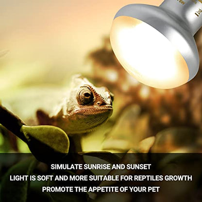 REPTI ZOO 75W Reptile Heat Lamp Bulb, 2PCS Day & Night Basking Spot Light Combo Pack Includes Infrared Heat Lamp and UVA Daylight Heating Lamp Basking Light - style: Day & Night Heat Lamp