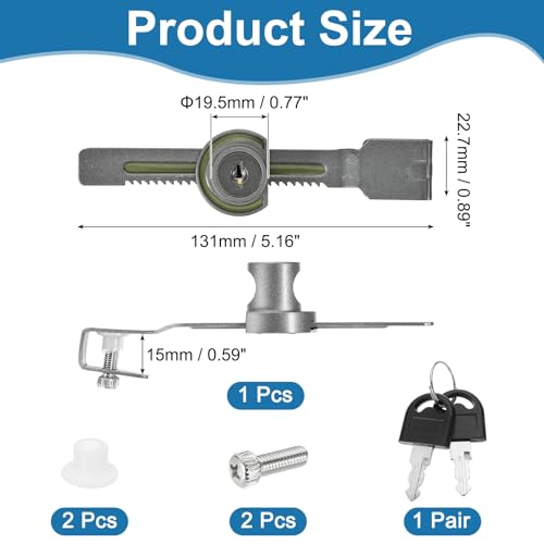 0.6" Sliding Glass Door Ratchet Lock, Keyed Alike Luminous Secure Showcase Display Case Lock - No Drill, for 5-10mm/ 0.2-0.39 inch Cabinet Stores Glass Door, Grey - color: Gray, size: 0.6"