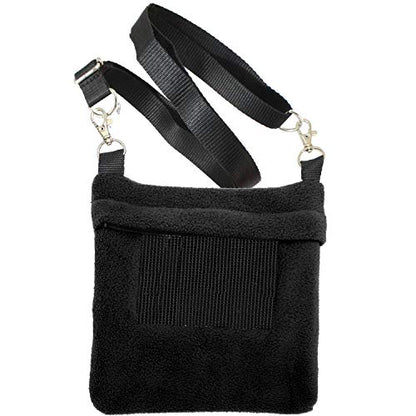 Exotic Nutrition Economy Carry Bonding Pouch (Black) - for Sugar Gliders, Squirrels, Marmosets, Hamsters, Rodents, Rats, Reptiles, & Other Small Pets - color: Black