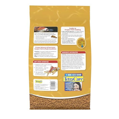 Tetra Pond Koi Vibrance Soft Sticks, Floating Pond Fish Food, 5.18 lbs | Daily Diet for Koi Fish and Ornamental Goldfish, Feed When Water is Above 50 Degrees, Highly Digestible, Clean & Clear Water - size: 5.18 Pound (Pack of 1)